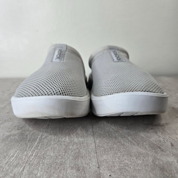 Oofos Oocoozie Mules Womens 8.5 Gray Mesh Recovery Slip On Sport Comfort Shoes - Picture 3 of 11